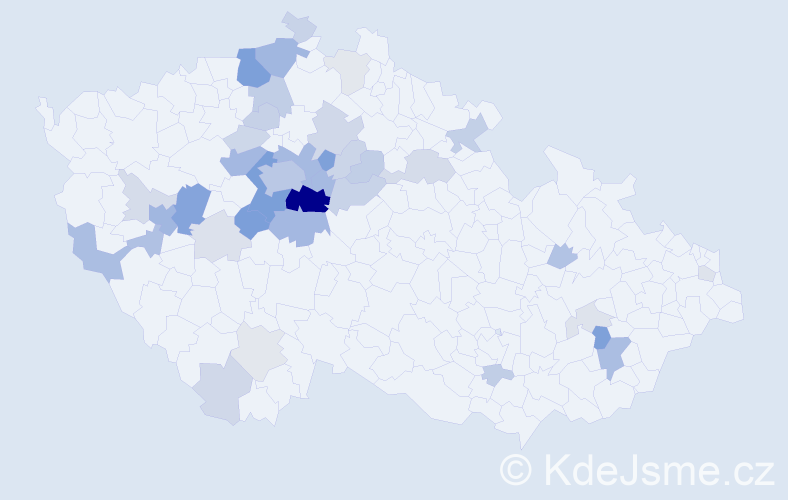 Příjmení: 'Šticha', počet výskytů 128 v celé ČR
