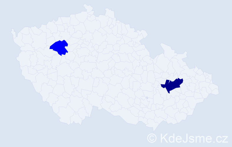 Příjmení: 'Czibor', počet výskytů 3 v celé ČR