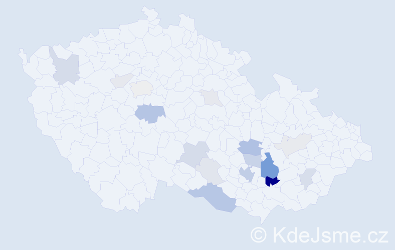 Příjmení: 'Reška', počet výskytů 48 v celé ČR