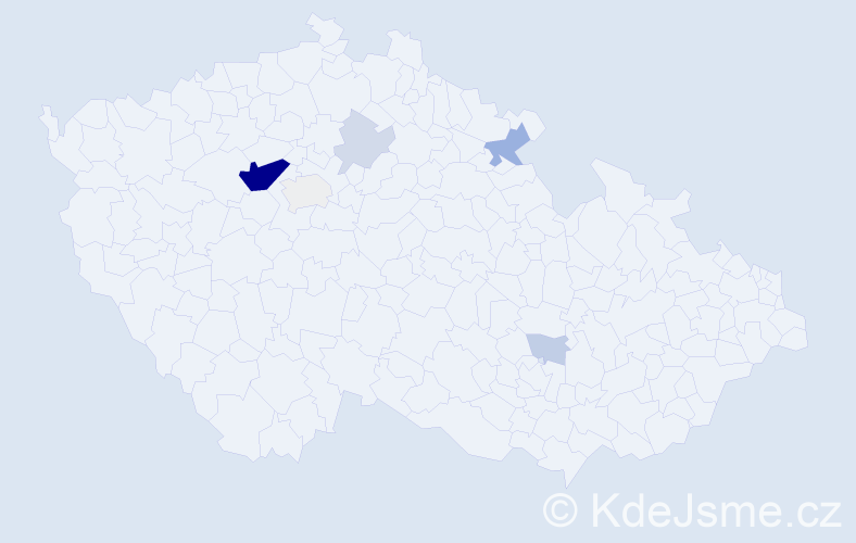 Příjmení: 'Bašťúr', počet výskytů 22 v celé ČR