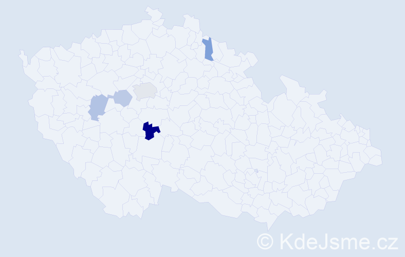 Příjmení: 'Dattel', počet výskytů 8 v celé ČR