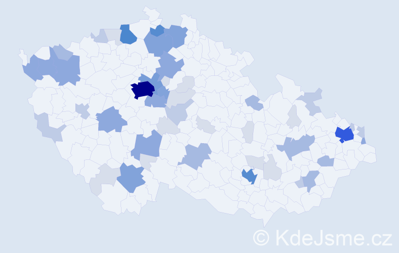 Příjmení: 'Špak', počet výskytů 164 v celé ČR