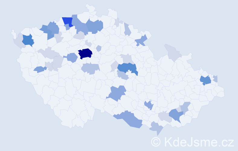 Příjmení: 'Oswald', počet výskytů 119 v celé ČR