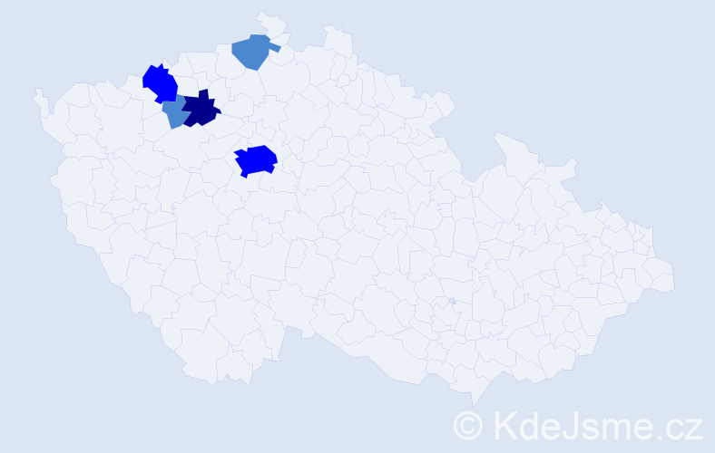 Příjmení: 'Babičíková', počet výskytů 9 v celé ČR