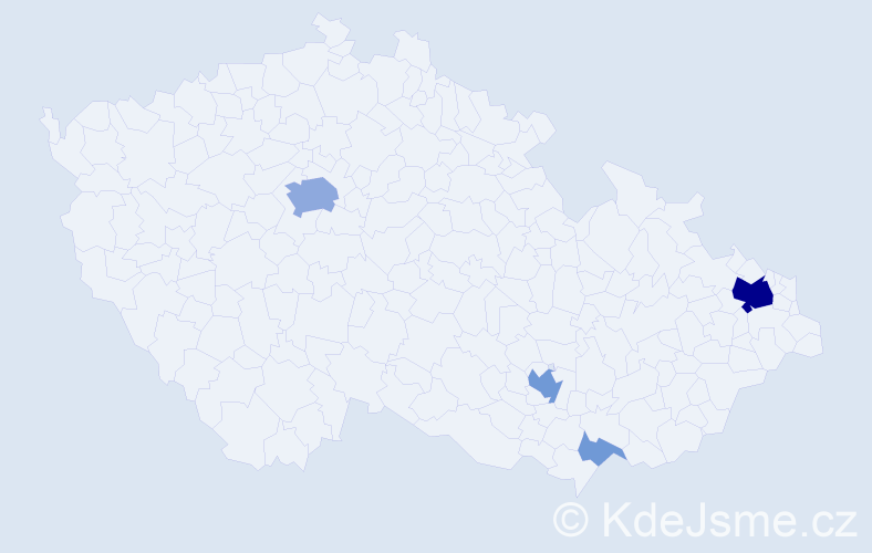 Příjmení: 'Spasiuková', počet výskytů 11 v celé ČR