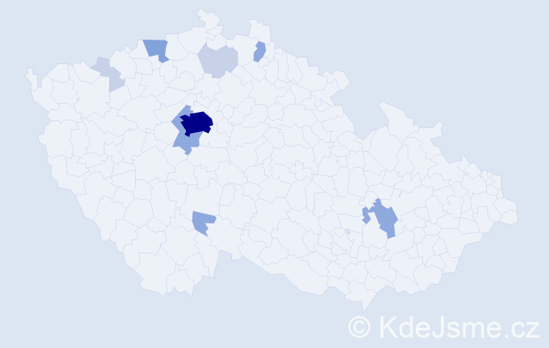Příjmení: 'Walsh', počet výskytů 25 v celé ČR