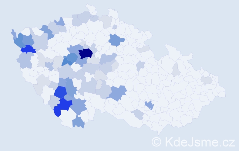 Příjmení: 'Kůta', počet výskytů 229 v celé ČR