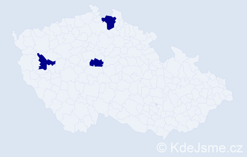 Příjmení: 'Kravchyk', počet výskytů 3 v celé ČR