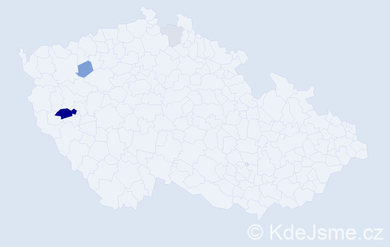 Příjmení: 'Haslová', počet výskytů 7 v celé ČR