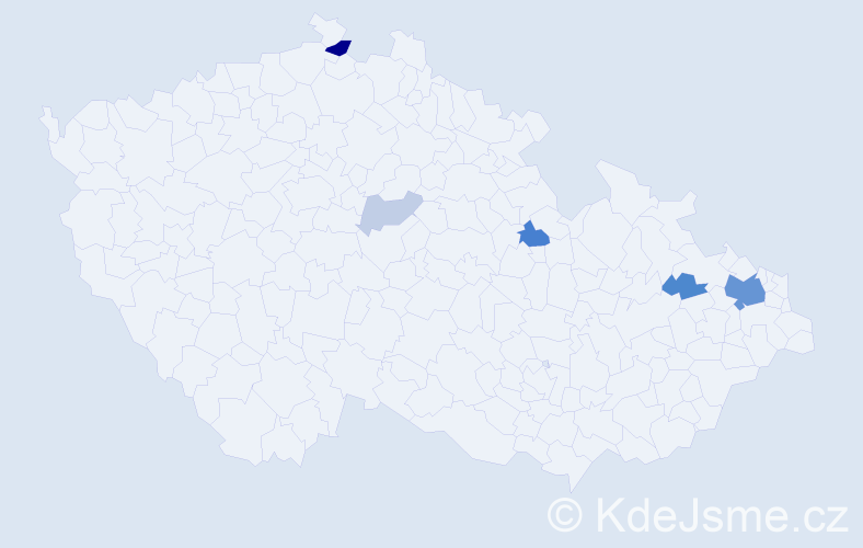 Příjmení: 'Babiáková', počet výskytů 18 v celé ČR