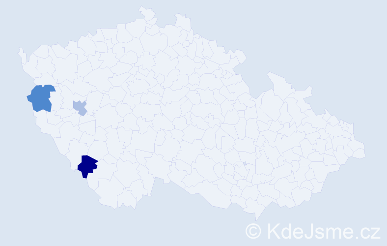 Příjmení: 'Eglseder', počet výskytů 3 v celé ČR