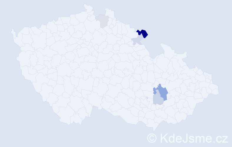 Příjmení: 'Pulter', počet výskytů 11 v celé ČR