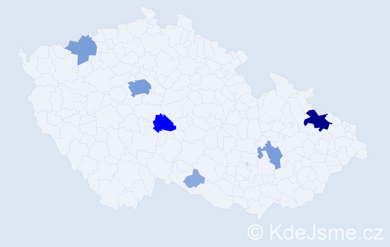 Příjmení: 'Selingr', počet výskytů 21 v celé ČR