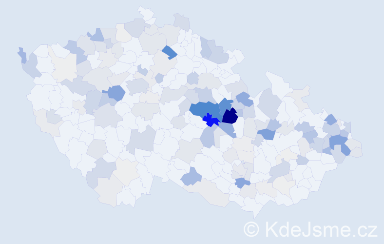 Příjmení: 'Kusý', počet výskytů 572 v celé ČR