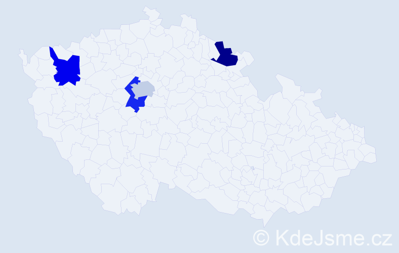 Příjmení: 'Gepprtová', počet výskytů 4 v celé ČR