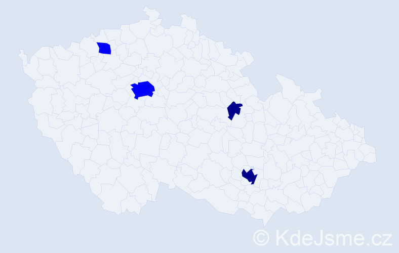 Příjmení: 'Theml', počet výskytů 6 v celé ČR