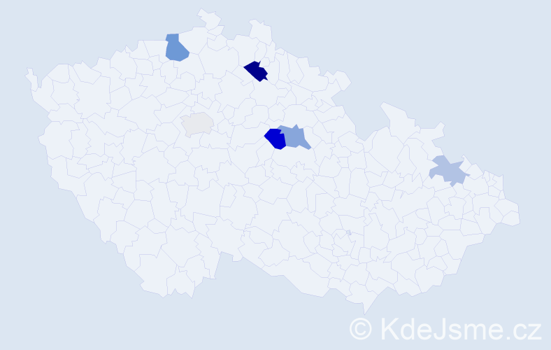 Příjmení: 'Pavliščáková', počet výskytů 12 v celé ČR