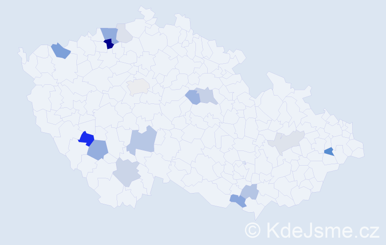 Příjmení: 'Kopnická', počet výskytů 30 v celé ČR
