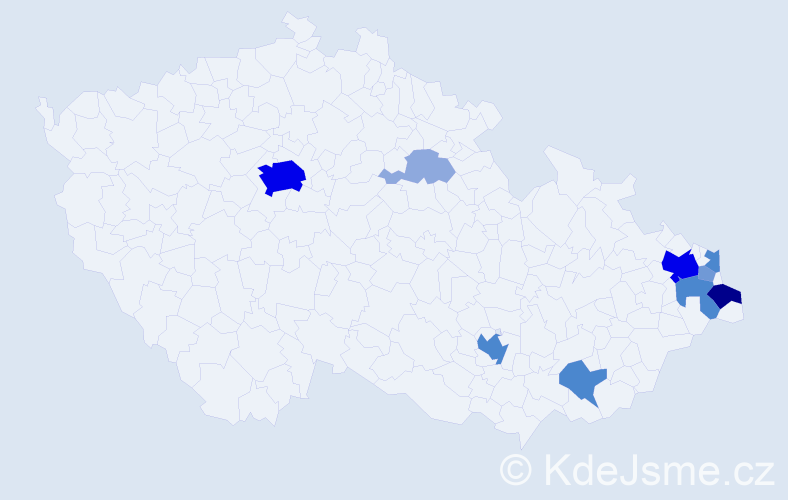 Příjmení: 'Temel', počet výskytů 31 v celé ČR