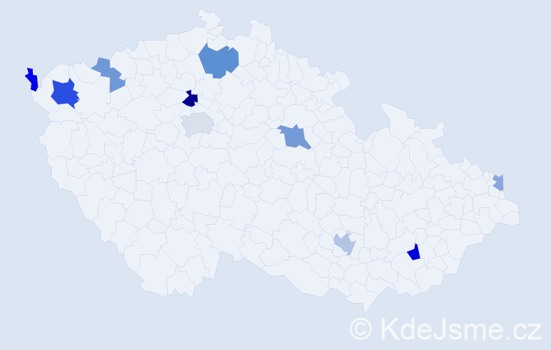 Příjmení: 'Madaras', počet výskytů 18 v celé ČR