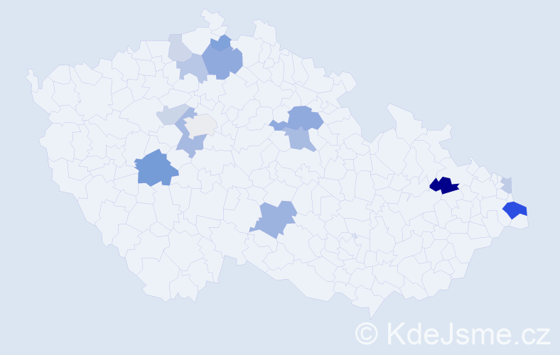 Příjmení: 'Capko', počet výskytů 27 v celé ČR