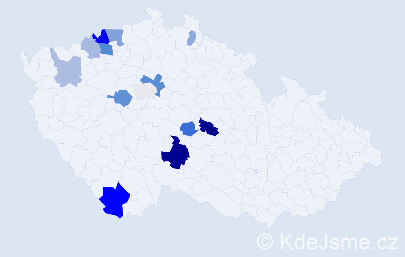 Příjmení: 'Somerauerová', počet výskytů 27 v celé ČR