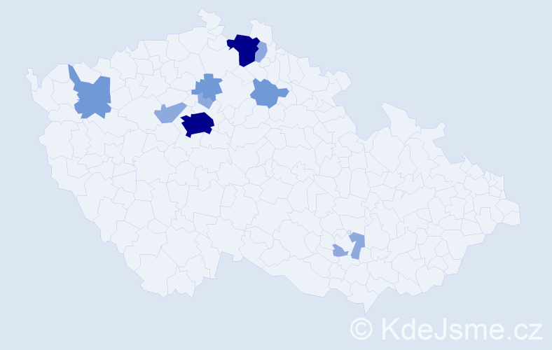 Příjmení: 'Horbach', počet výskytů 22 v celé ČR