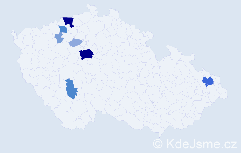 Příjmení: 'Cingl', počet výskytů 27 v celé ČR