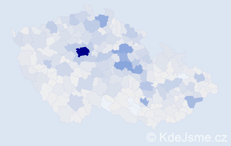 Příjmení: 'Kopecký', počet výskytů 6821 v celé ČR