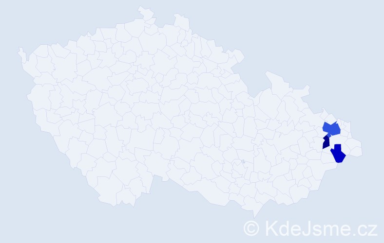 Příjmení: 'Košinská', počet výskytů 9 v celé ČR