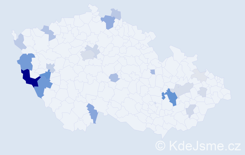Příjmení: 'Siková', počet výskytů 78 v celé ČR