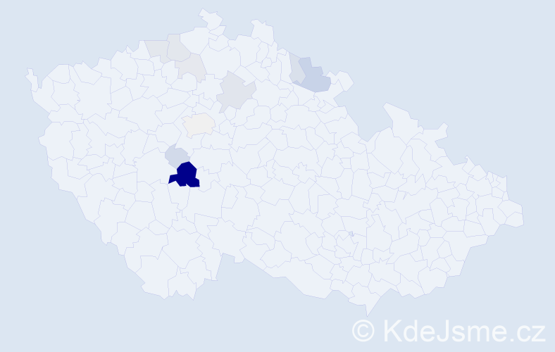 Příjmení: 'Nevlidová', počet výskytů 32 v celé ČR