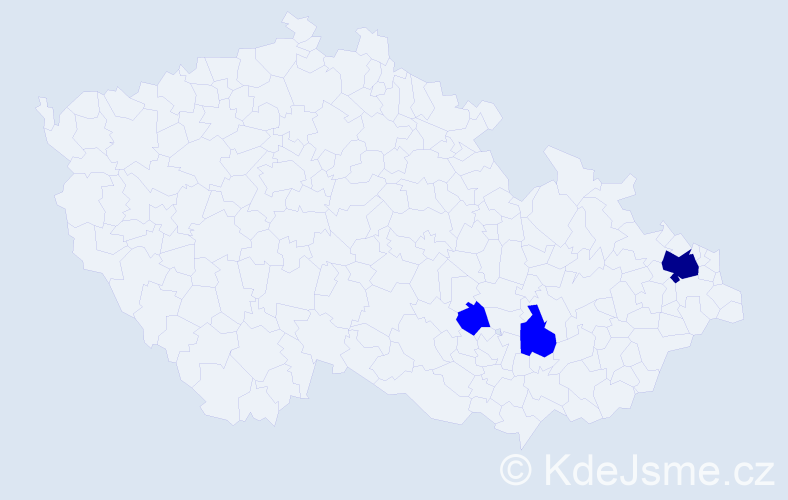 Příjmení: 'Kuščák', počet výskytů 4 v celé ČR