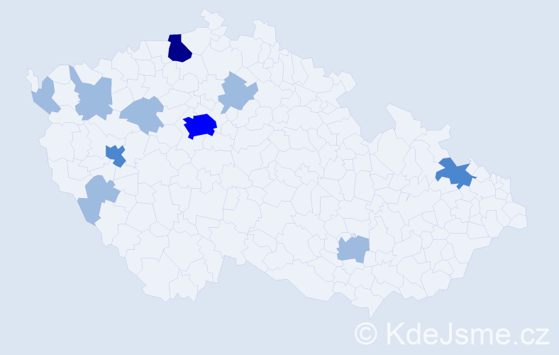 Příjmení: 'Diaz', počet výskytů 18 v celé ČR