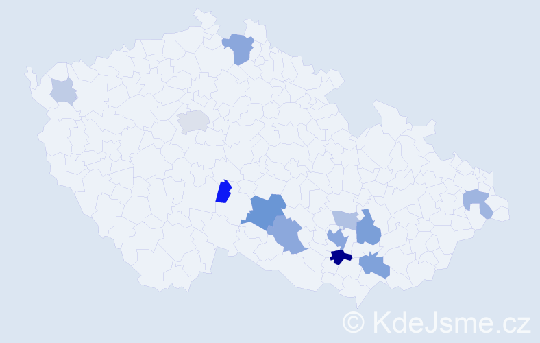 Příjmení: 'Kyršová', počet výskytů 33 v celé ČR