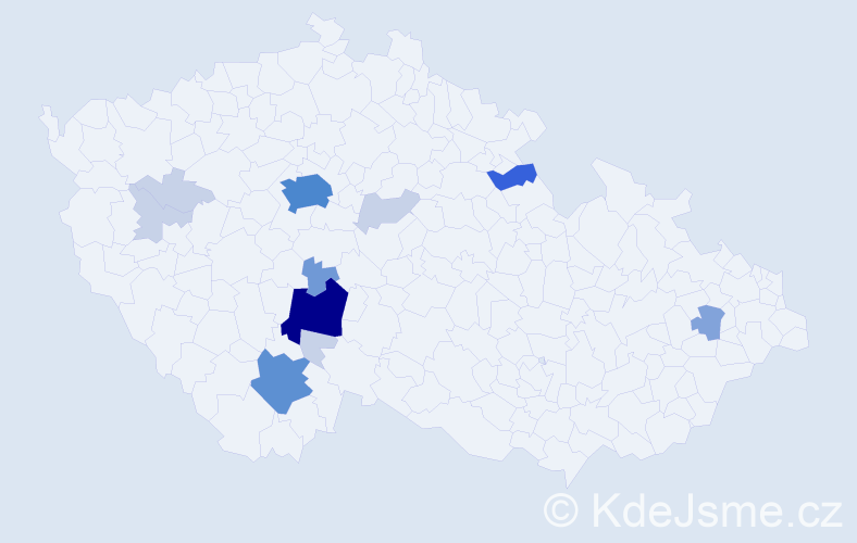 Příjmení: 'Vostoupal', počet výskytů 41 v celé ČR