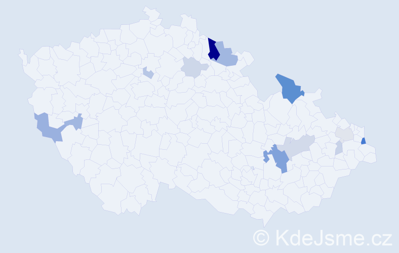Příjmení: 'Sogel', počet výskytů 36 v celé ČR