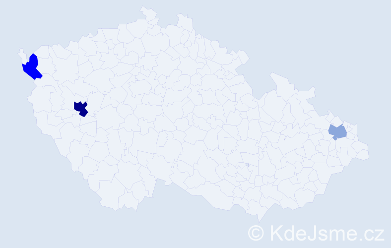 Příjmení: 'Višňaková', počet výskytů 5 v celé ČR