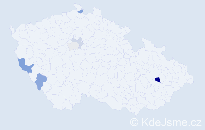 Příjmení: 'Kostrouch', počet výskytů 10 v celé ČR
