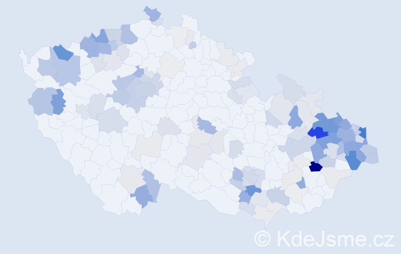 Příjmení: 'Kunz', počet výskytů 470 v celé ČR