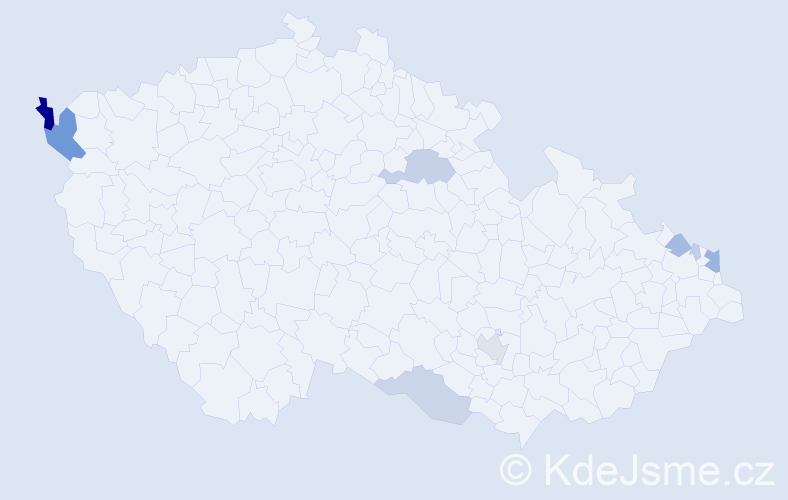 Příjmení: 'Bartok', počet výskytů 27 v celé ČR