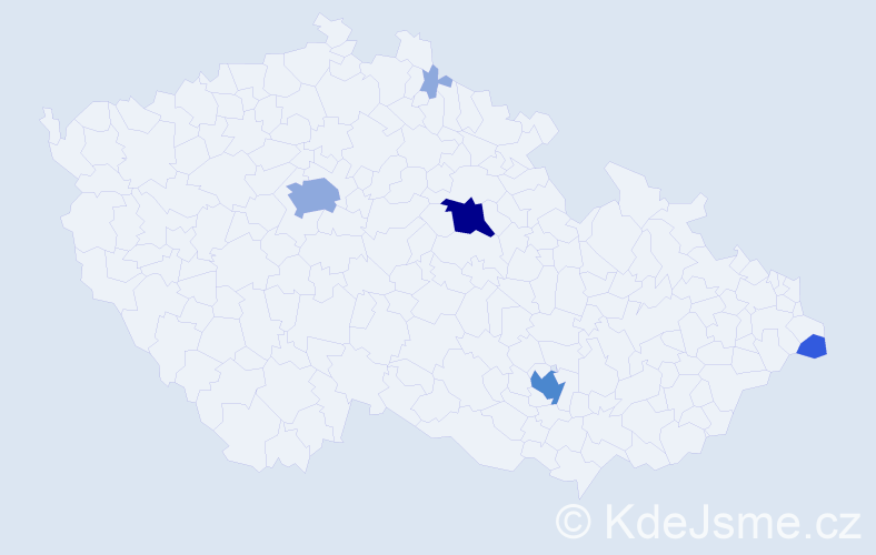 Příjmení: 'Kozera', počet výskytů 12 v celé ČR