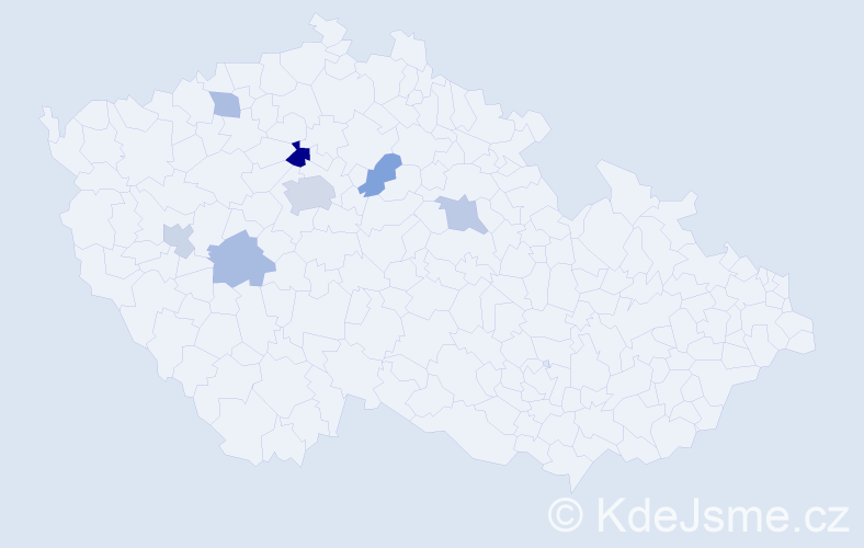 Příjmení: 'Feigelová', počet výskytů 12 v celé ČR