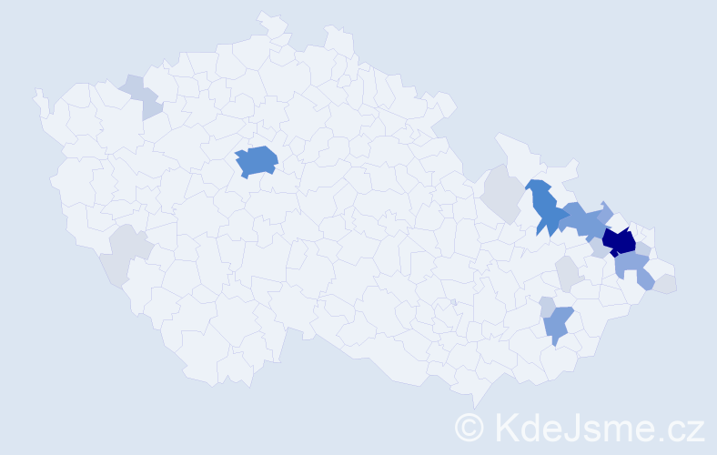 Příjmení: 'Balušková', počet výskytů 77 v celé ČR