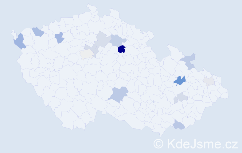 Příjmení: 'Arvay', počet výskytů 20 v celé ČR