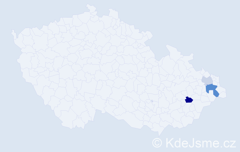 Příjmení: 'Iceli', počet výskytů 9 v celé ČR