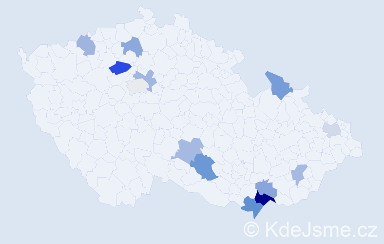Příjmení: 'Barszczová', počet výskytů 20 v celé ČR