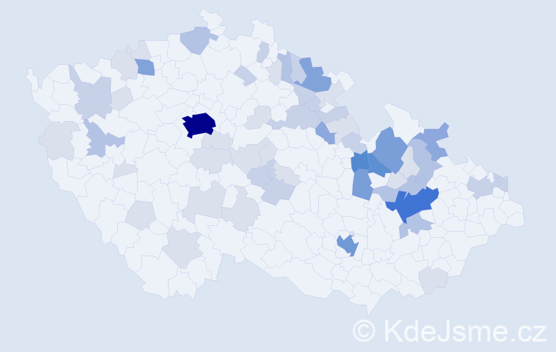 Příjmení: 'Finger', počet výskytů 172 v celé ČR