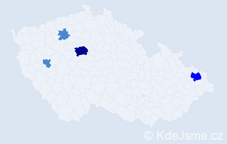 Příjmení: 'Báleková', počet výskytů 7 v celé ČR
