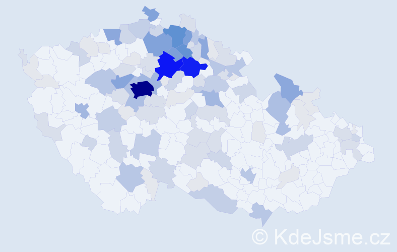 Příjmení: 'Macoun', počet výskytů 416 v celé ČR